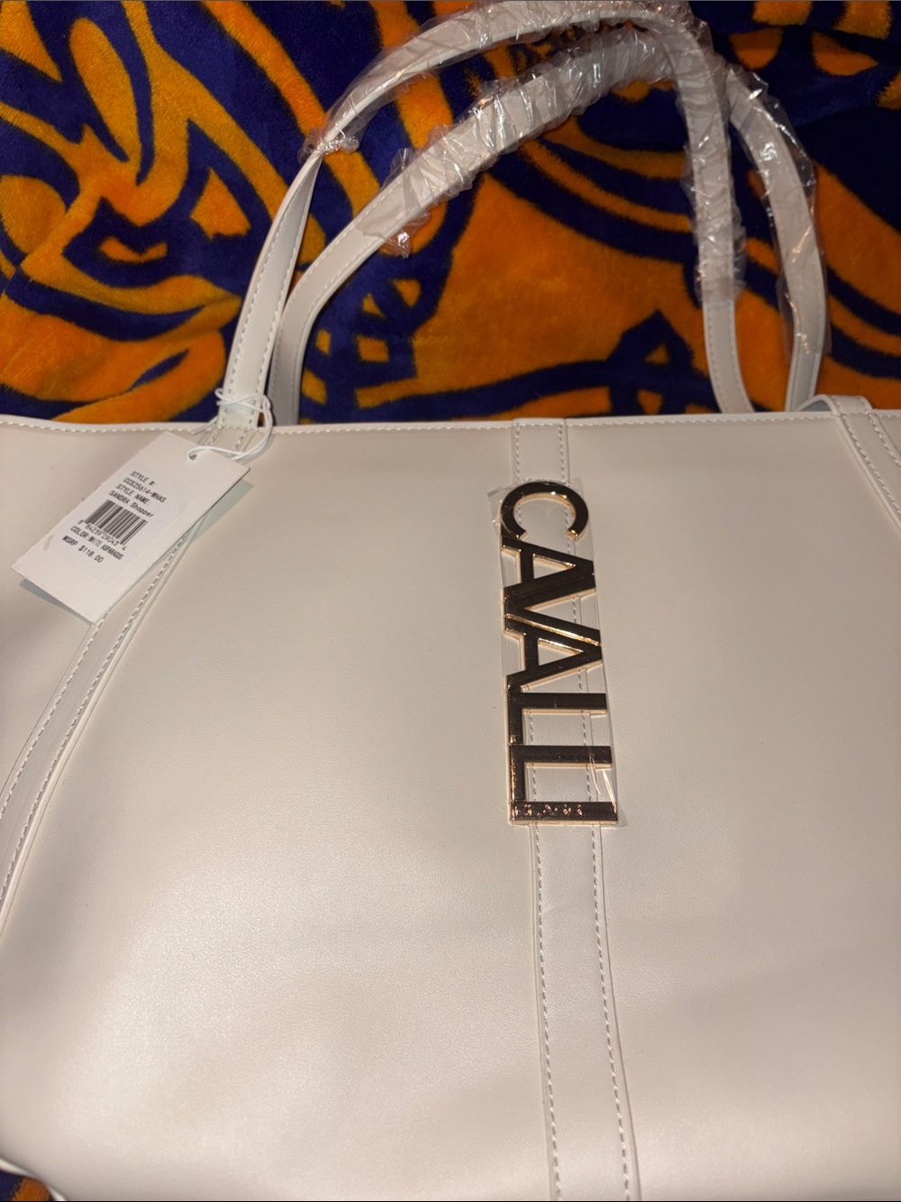 NWT CAVALLI CLASS White Women’s Tote Bag